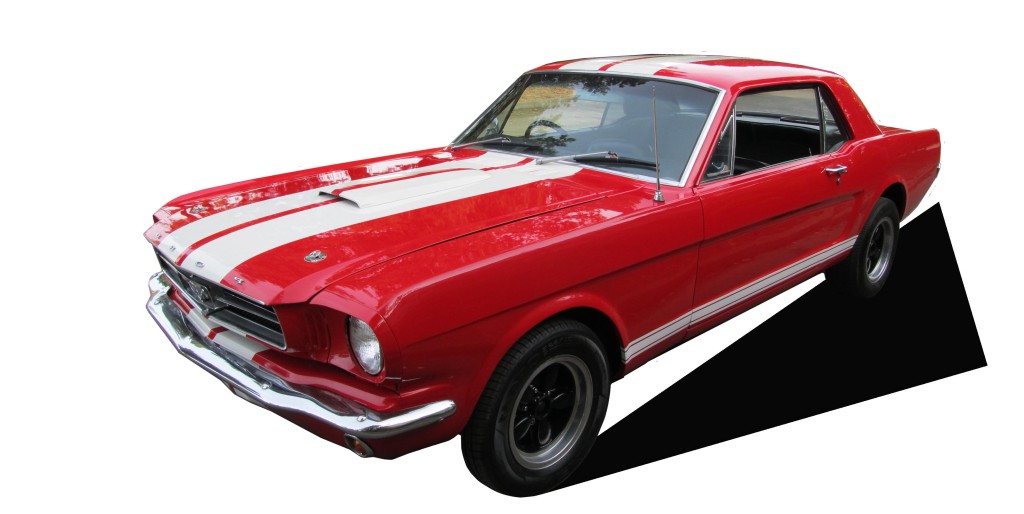 1966 Ford Mustang Coupe Red White Stripes